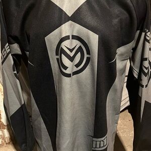 Moose Racing Motocross Jersey Large Black Gray Long Sleeve MX Off Road Dirt Bike